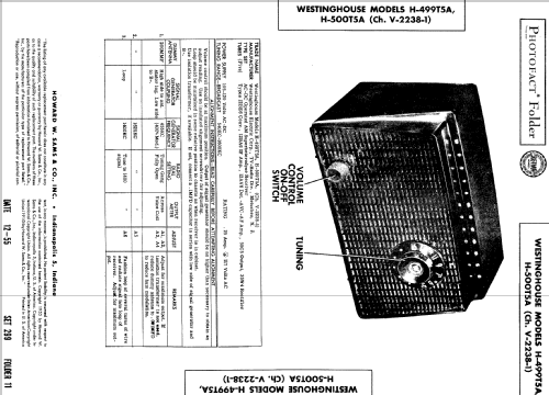 H-500T5A Ch=V-2238-1; Westinghouse El. & (ID = 513793) Radio