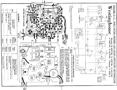 H-501T5B Ch= V-2259-2; Westinghouse El. & (ID = 134595) Radio