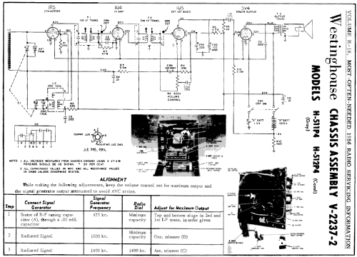 H-511P4 Ch=V-2237-2; Westinghouse El. & (ID = 127500) Radio