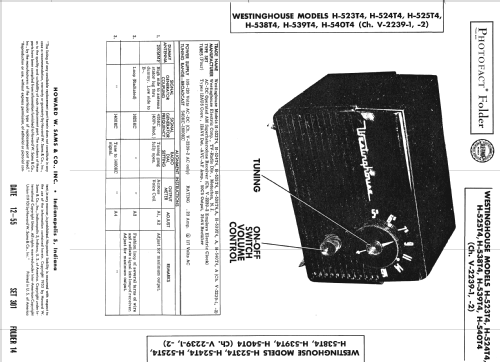 H-523T4 Ch=V-2239-1; Westinghouse El. & (ID = 2688849) Radio