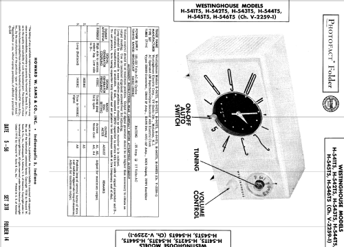 H-541T5 Ch=V-2259-1; Westinghouse El. & (ID = 514914) Radio