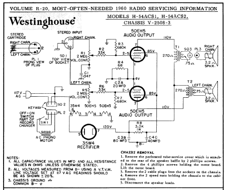 H-54ACS1 Ch= V-2508-03; Westinghouse El. & (ID = 186262) R-Player