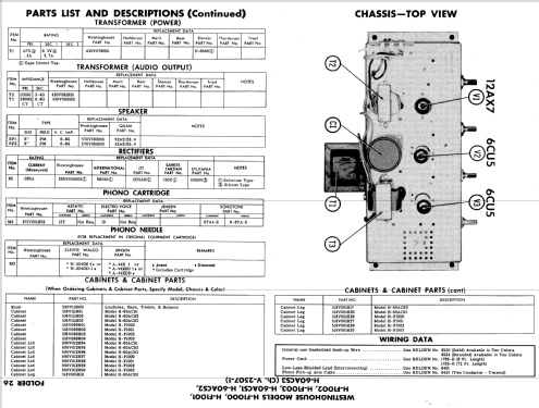 H-60ACS1 Ch= V-2507-1; Westinghouse El. & (ID = 592336) R-Player