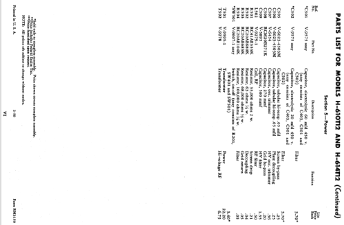 H-610T12 Ch= V-2150-136; Westinghouse El. & (ID = 1209674) Television