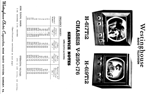 H-619T12 Ch= V-2150-176; Westinghouse El. & (ID = 1216377) Televisión