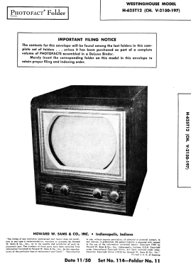 H-625T12 Ch= V-2150-197; Westinghouse El. & (ID = 2795903) Television