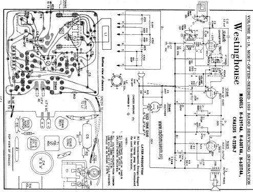 H-631T4A V-2239-7 Chassis; Westinghouse El. & (ID = 60723) Radio