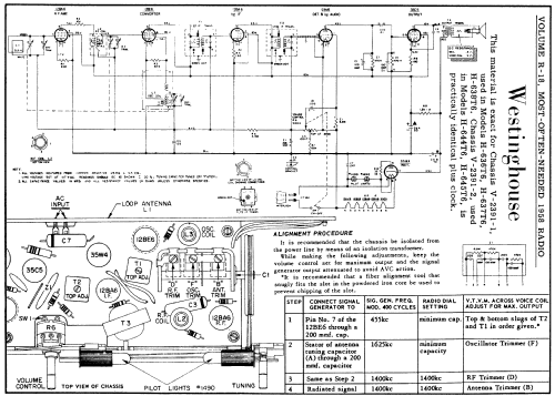 H-637T6 Ch= V-2391-1; Westinghouse El. & (ID = 139967) Radio