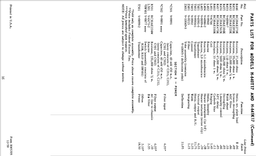 H-640T17 Ch= V-2175-3; Westinghouse El. & (ID = 1203295) Television