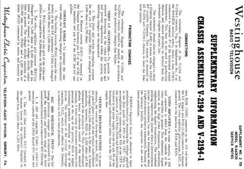 H-642K20 Ch= V-2194-3; Westinghouse El. & (ID = 1210233) Fernseh-E