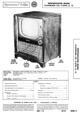 H-642K20A Ch= V-2194-1; Westinghouse El. & (ID = 3034125) Fernseh-E