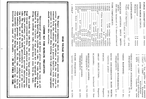 H-643K16 Ch= V-2179; Westinghouse El. & (ID = 1217406) Television