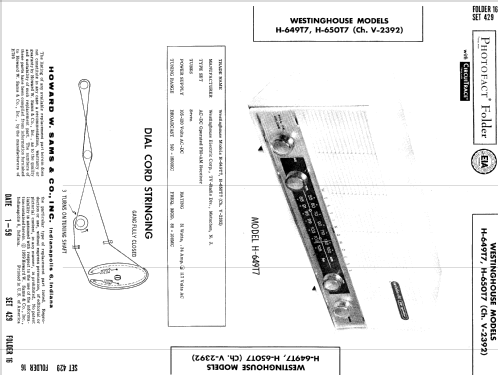 H-649T7A Ch= V-2392-4; Westinghouse El. & (ID = 719548) Radio