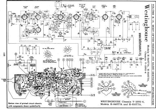 H-650T7A Ch= V-2392-4; Westinghouse El. & (ID = 60770) Radio