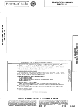 H-652K20 Ch= V-2194-3; Westinghouse El. & (ID = 3010254) Television