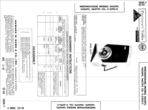 H-655P5 Ch= V-2393-1; Westinghouse El. & (ID = 696533) Radio