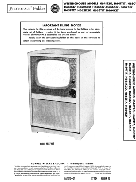 H-659T17 Ch= V-2204-1; Westinghouse El. & (ID = 3005850) Television