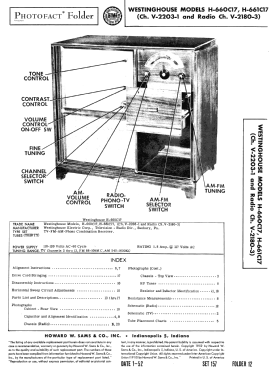 H-660C17 Ch= V-2203-1, V-2180-3; Westinghouse El. & (ID = 3015200) TV-Radio