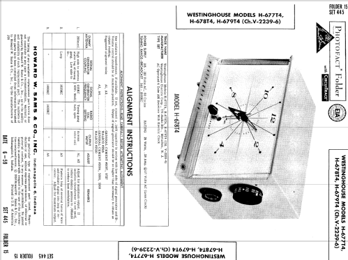 H-678T4 Ch= V-2239-6; Westinghouse El. & (ID = 693769) Radio