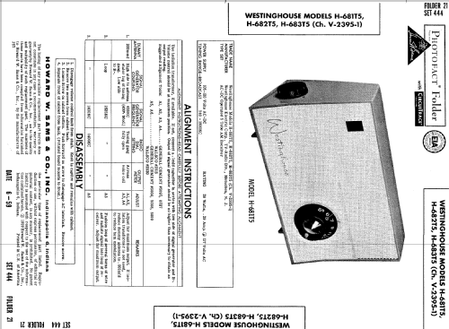 H-681T5 Ch= V-2395-1; Westinghouse El. & (ID = 513717) Radio