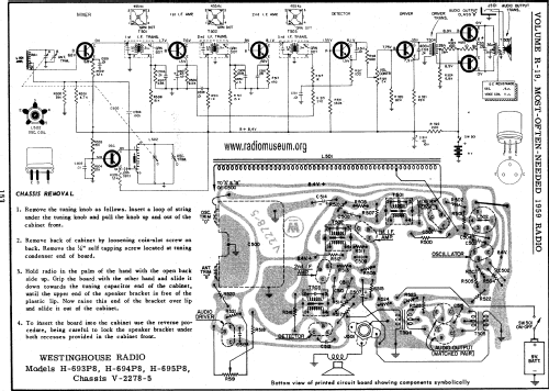 H-695P8 Ch= V-2278-5; Westinghouse El. & (ID = 60729) Radio