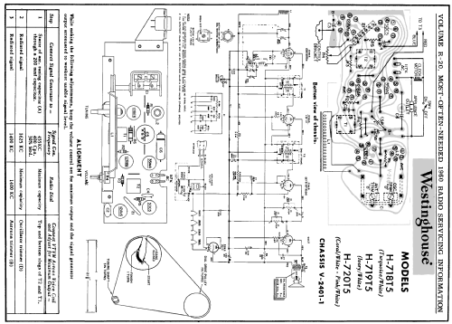 H-718T5 Ch= V-2401-1; Westinghouse El. & (ID = 186246) Radio