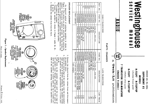 H-733P7GP Ch= V-2403-1; Westinghouse El. & (ID = 1198803) Radio