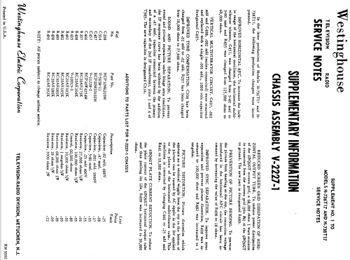H-738T17 Ch= V-2227-1; Westinghouse El. & (ID = 1210064) Televisore