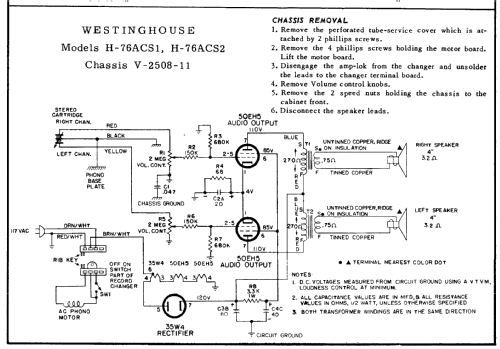 H-76ACS1 Ch= V-2508-11; Westinghouse El. & (ID = 167045) R-Player