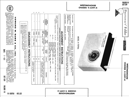 H-773P6GP Ch= V-2397-4; Westinghouse El. & (ID = 960383) Radio