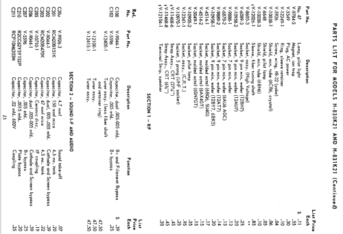H-786K21 Ch= V-2263-12; Westinghouse El. & (ID = 1256384) Fernseh-E