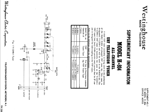 H-804-1 Ch= V-12325-1; Westinghouse El. & (ID = 1227427) Adaptor