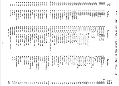 H-823K21 Ch= V-2243-4; Westinghouse El. & (ID = 1262720) Fernseh-E