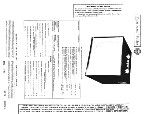 H-916T17A Ch= V-2341-15; Westinghouse El. & (ID = 2107642) Televisión