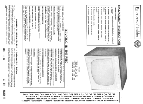 H-935TU21 Ch= V-2352-304; Westinghouse El. & (ID = 2165402) Television