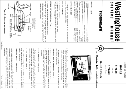 H-96AC2 Ch= V-2508-14; Westinghouse El. & (ID = 1204371) Enrég.-R