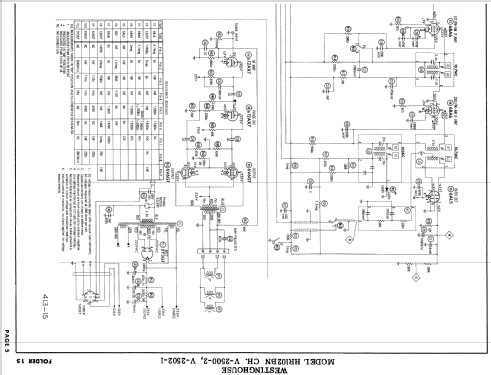 HR103BN Ch= V-2502-1 + V-2500-2; Westinghouse El. & (ID = 782455) Radio