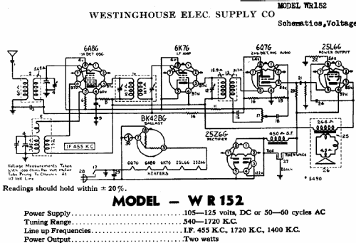 WR152; Westinghouse El. & (ID = 578181) Radio