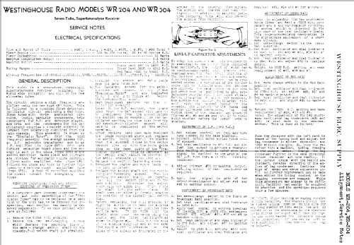 WR-304 ; Westinghouse El. & (ID = 573768) Radio