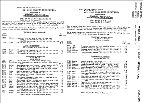 WRT700; Westinghouse El. & (ID = 581924) Television