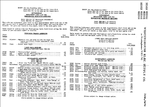 WRT702; Westinghouse El. & (ID = 581939) TV Radio