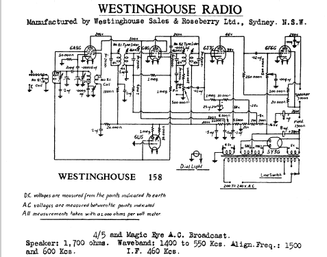 158; Westinghouse brand, (ID = 759933) Radio