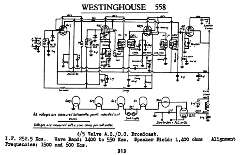 558; Westinghouse brand, (ID = 760237) Radio