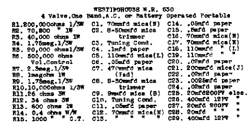 630; Westinghouse brand, (ID = 782629) Radio