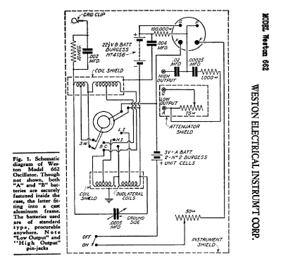 Oscillator 662; Weston Electrical (ID = 793150) Equipment