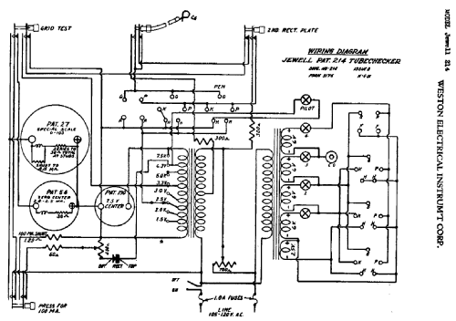 Jewell Tubechecker Pattern 214; Weston Electrical (ID = 792865) Equipment