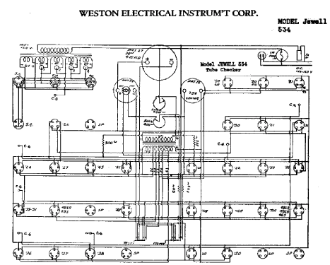 Jewell Tubechecker Pattern 534; Weston Electrical (ID = 792603) Equipment