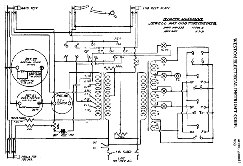 Jewell Tubechecker Pattern 538; Weston Electrical (ID = 792872) Equipment