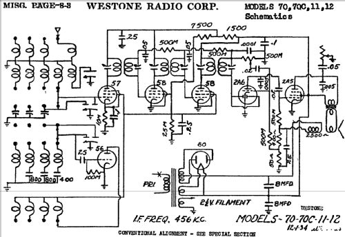 70 C ; Westone Radio Corp., (ID = 456100) Radio