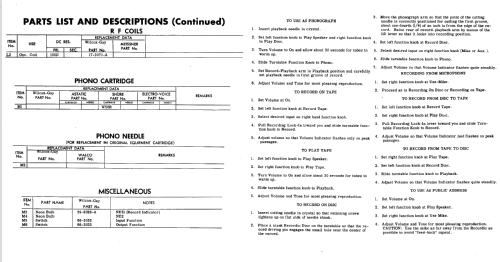 1C-10 Recordio ; Wilcox-Gay Corp.; (ID = 533568) Reg-Riprod